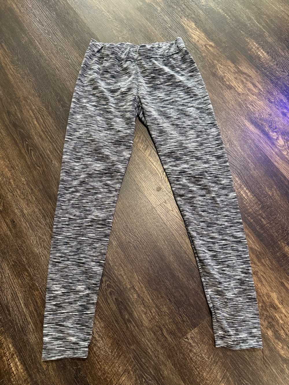 Source Unknown Black & Gray Space-Dye Leggings